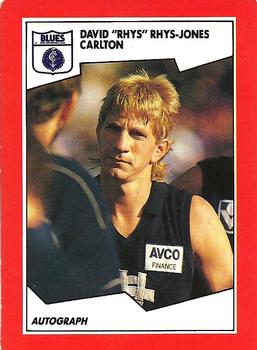 1989 Scanlens VFL #27 David Rhys-Jones Front